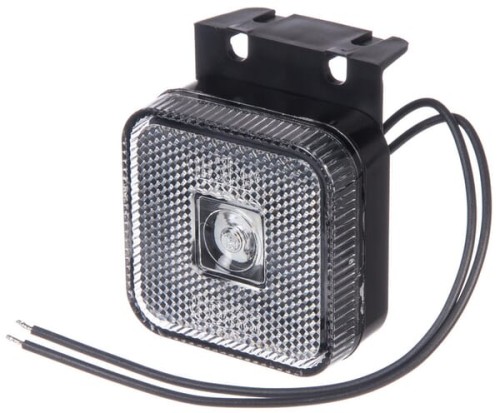 Lampa obrysowa LED, kwadratowa, 12/24V z przewodem i uchwytem Kramp LA30138 - Intertraktor