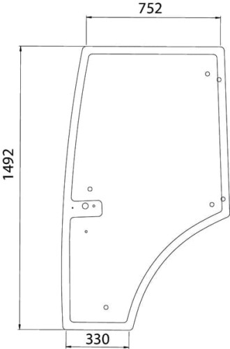 Szyba drzwi 7700073324N - Intertraktor
