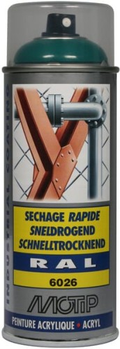 Lakier akrylowy w sprayu, RAL 6026 zielony 400 ml 07144 - Intertraktor