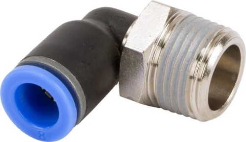 Złącze wtykowe kątowe, obrotowe, gwint zew. 3/8" 8 mm Kramp ECF838P - Intertraktor