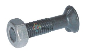 Śruba płużna 2-noskowa DIN11014, M10 x 25 mm kl. 8.8 z nakrętką 10252N