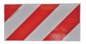 Naklejka do tablicy ostrzegawczej, biało-czerwona,  280 x 560 mm WB50078