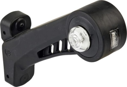 Lampa obrysowa LED, lewa, okrągła, 12/24V pomrańczowa/czerwona/biała, przykręcana Waś 1400300567L - Intertraktor