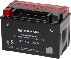 Akumulator 12V 8Ah 120A z elektrolitem Kramp YTX9BSKR