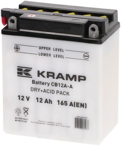 Akumulator 12V 12Ah 165A z elektrolitem Kramp 12N12A4A1KR - Intertraktor