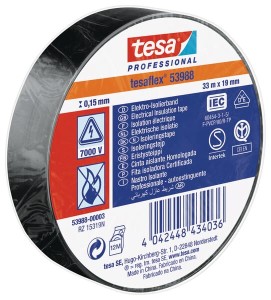 Taśma izolacyjna z miękkiego PCW, czarna, 33 m x 19 mm TesaFLEX® T539880000300