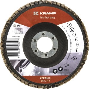 Tarcza szlifierska wachlarzowa, 125x22 mm K40 Ceramic Kramp 125CEK40KR