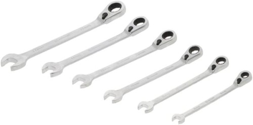 Zestaw kluczy płasko-oczkowych z grzechotką, 6 ele. 1802030406KR - Intertraktor