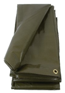 Plandeka oliwkowa PE, 6 x 8 m PLG6080