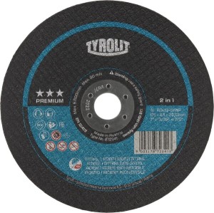 Tarcza do cięcia stal / inox Premium 2in1 Tyrolit, płaska,, 178 x 2,5 mm 872341