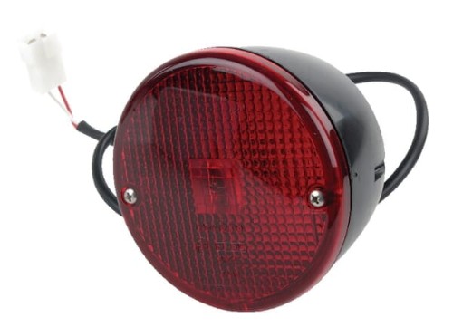 Lampa tylna zespolona, okrągła czerwona przykręcana Ø 115 mm z wtyczką AMP Cobo 02972000 - Intertraktor