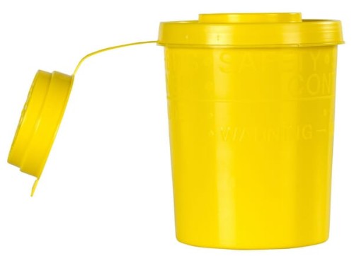 Pudełko na zużyte igły 0.5 l żółte KRU122540 - Intertraktor
