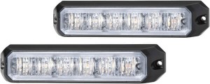 Zestaw lamp ostrzegawczych 12/24V, pomarańczowe, do montażu w poziome, obudowa aluminiowa 6 LED Hella 2XD012160851