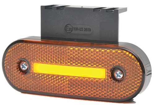 Lampa obrysowa LED, z kierunkowskazem, prostokątna, 12-24V, 115.3x41.3x20 mm, Kramp LA30155IND - Intertraktor