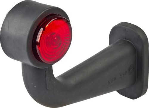 Lampa obrysowa LED, lewa, okrągła, 12/24V czerwona/biała, przykręcana Waś 1400300297BCL - Intertraktor