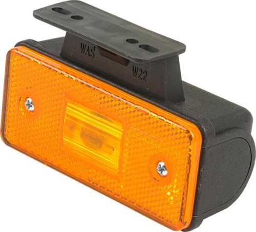 Lampa obrysowa LED, prostokątna, 12/24V pomarańczowa, przykręcana Waś 1400690555 - Intertraktor