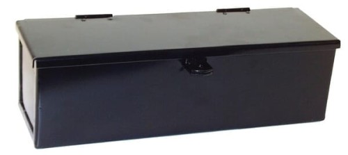 Skrzynka narzędziowa, metalowa 120x400x120 mm czarna CA001 - Intertraktor