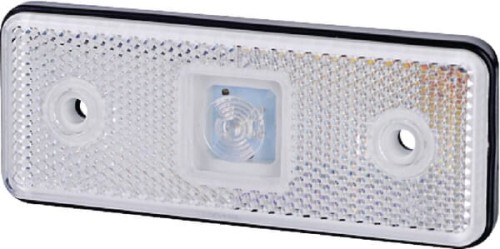 Lampa obrysowa LED, 0.4/0.7W prostokątna, 12/24V biała, 1 LED gopart LA35051 - Intertraktor