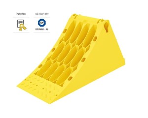 Klin hamujący do kół Crowny® 46, żółty, z homologacją, termoplastyczny  600100200