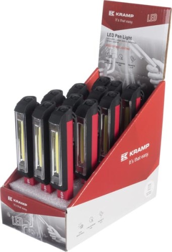 Latarka długopisowa LED Kramp, display 12 sztuk LA10KRDISP - Intertraktor