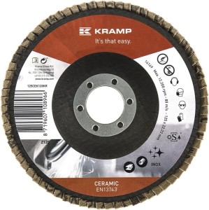 Tarcza szlifierska wachlarzowa, 125x22 mm K120 Ceramic Kramp 125CEK120KR