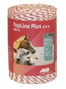 Plecionka TopLine Plus, biało/czerwona, 300 m AKO 449119