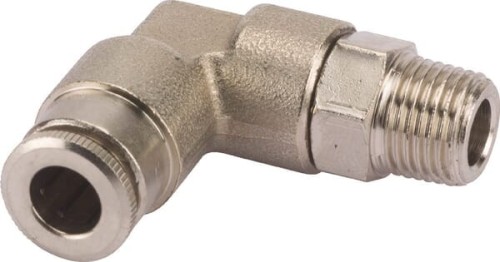 Szybkozłącze kolankowe 90° Ø 6 mm obrotowe gwint zewnętrzny 1/8" Kramp CLWSS6RK18 - Intertraktor