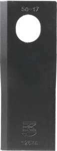 Nożyk kosiarki rotacyjnej prawy 126x47x4 mm owalny otwór 23.0x20.5 mm pasuje do Taarup 25 szt. KT5611040001KR