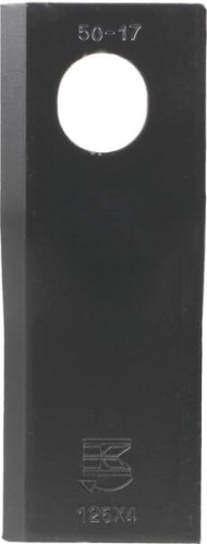 Nożyk kosiarki rotacyjnej prawy 126x47x4 mm owalny otwór 23.0x20.5 mm pasuje do Taarup 25 szt. KT5611040001KR - Intertraktor