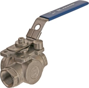 Zawór kulowy 3-drożny L 1/2" ze stali nierdzewnej BV3L12FSS