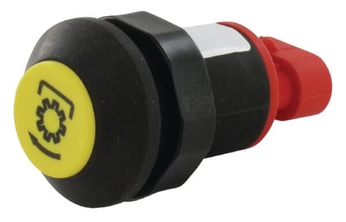 Przełącznik wciskany, PTO, okrągły, żółty 11905001PN - Intertraktor
