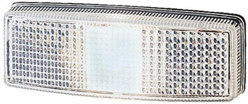 Lampa obrysowa 5W, prostokątna 12V przezroczysta przykręcana 110x25x40 mm Hella 2PF006717011 - Intertraktor