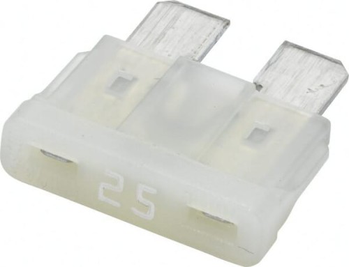 Bezpiecznik płaski, 12V 25A L=18.8 mm biały Pack 10x Hella 8JS711683122 - Intertraktor