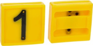 Cyfra do obroży, nr 1 żółta 45x45mm 306001FA