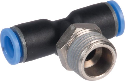 Trójnik wtykowy T, obrotowy, gwint zew. 3/8" 8 mm Kramp TCRMT838P - Intertraktor