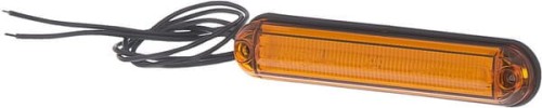 Lampa obrysowa LED, 0.7/1.5W prostokątna 12/24V pomarańczowa 6 LED Kramp LA103161 - Intertraktor