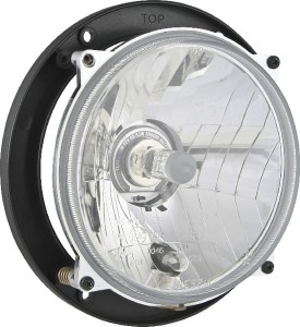 Reflektor przedni halogenowy, okrągły 12/24V H4, R2, W5W Ø 139/131x75 mm Kramp LA80150