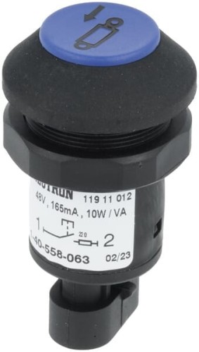 Przełącznik wciskany, podnośnika, okrągły, zielony 11911012PN - Intertraktor
