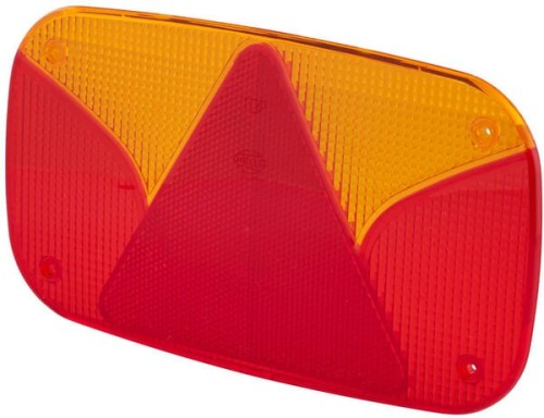 Klosz lampy, czerwony/przezroczysty/pomarańczowy 244x138 mm tylny/lewy Hella 9EL990632001 - Intertraktor