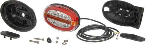 Lampa tylna zespolona LED, lewa/prawa, owalna 12/24V Kramp LA40068 - Intertraktor