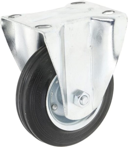 Koło stałe metalowo gumowe Ø 125x37.5 mm podstawa montażowa: 115x95 mm nośność 130 kg Ro-Carr WH5181125 - Intertraktor