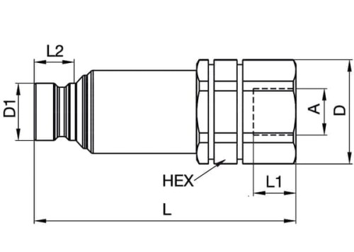 1/2" złączka męska FEC5028FB - Intertraktor