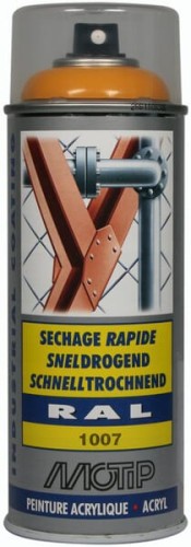 Lakier akrylowy w sprayu, RAL 1007 żółty-narcyzowy 400 ml 07076 - Intertraktor