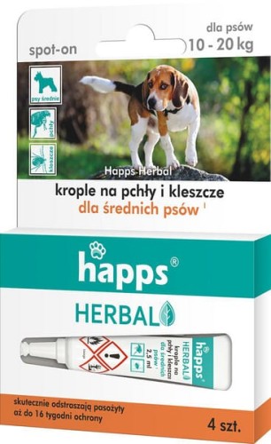 Herbal - krople na pchły i kleszcze dla średnich psów, 10-20kg 15941613 - Intertraktor