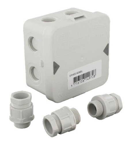 Puszka natynkowa z dławicami do przewodu LP65 EM4514088L - Intertraktor