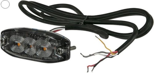 Lampa ostrzegawcza LED, prostokątna, 10/30V biała, 82x30x9 mm 3 LED Kramp LA20073W - Intertraktor