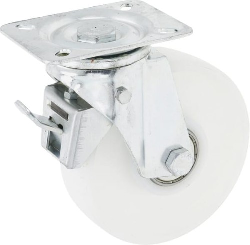 Koło skrętne PA Ø 150x40 mm z hamulcem, podstawa montażowa: 115x85 mm nośność 200 kg Ro-Carr WH50NF150 - Intertraktor