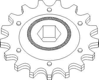 Koło łańcuchowe podajnika AV100735 - Intertraktor
