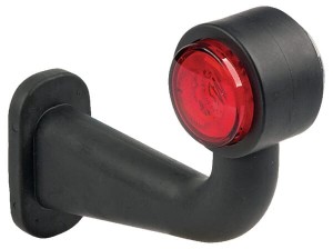 Lampa obrysowa LED, prawa, 12/24V czerwona/przezroczysta, przykręcana Waś 14006804990