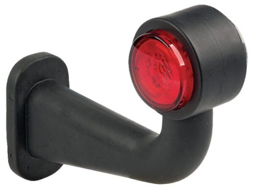 Lampa obrysowa LED, prawa, 12/24V czerwona/przezroczysta, przykręcana Waś 14006804990 - Intertraktor